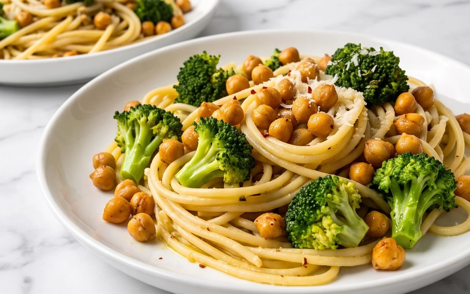 Brokkoli-Kichererbsen-Pasta: Einfach, gesund, lecker