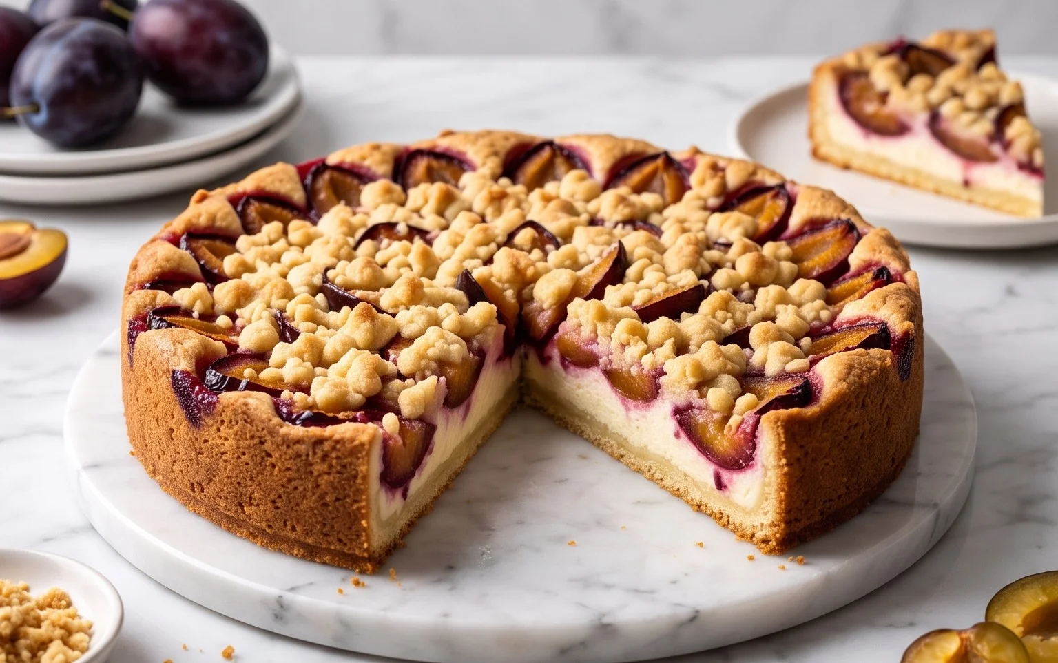Zwetschgenkuchen mit Quark & Streuseln: Spätsommer-Genuss